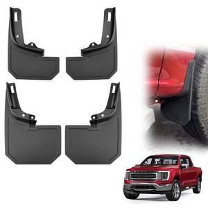 lot 31845 image: Mud Flaps Fit for 2021 2022 2023 Ford F150, All Weather Guard Mud Guards Splash Front Rear 4pc Set (for Trucks Without Fender Flares)