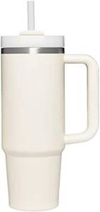 lot 31862 image: YOUEXPERT 30 oz Tumbler with Handle and Straw, Insulated Tumblers with Lid and Straw, 30 oz Cup Stainless Steel Water Bottle Quencher FlowState Outdoor Sports Travel Tumblers - cream