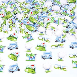 lot 31880 image: 200pcs Golf Confetti Golf 1st Birthday Party Decorations, Hole In One First Birthday Party Supplies for 1 Year Old Boys Sports Paper Confetti