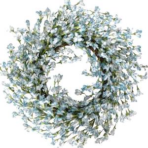 lot 31896 image: Bibelot Spring Wreath for Front Door, Artificial Forsythia Flower Wreath 18 Artificial Blossom Flower Wreath, Farmhouse Wreath for Festival Wall Decor