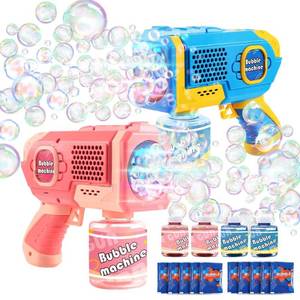 lot 31898 image: EagleStone 2 Pack Bubble Gun Machine for Kids, Automatic Light Up Bubble Blower with 4 Bottles 10 Bags Refill Solution, Bubble Guns Blaster for Toddlers, Outdoor Toys Gifts, Wedding Easter Party Favor