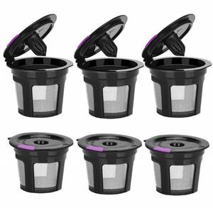 lot 31903 image: Reusable K Cups For Keurig, Reusable K CUP Coffee Filter Refillable Single K CUP for Keurig 2.0 1.0 BPA Free-6 Packs