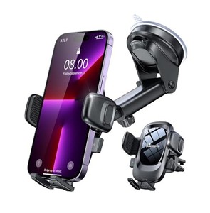 lot 31907 image: MEMOFO Car Phone Holder (Military Grade Suction Ultra Strong Base) Phone Mount for Car Windshield Dashboard Air Vent Universal(Thick Cases Friendly) for iPhone, Samsung, Google (B)