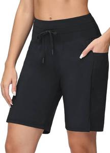 lot 31914 image: BALEAF Womens 9 Long Swim Board Shorts Bottoms Tummy Control Modest Swimsuits Bathing Suit Beach Trunks with Pockets Black Size 3XL