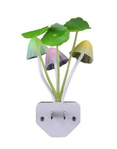 lot 31930 image: Rienar Sensor Led Night Light, Color Changing Plug-in LED Mushroom Dream Bed Lamp