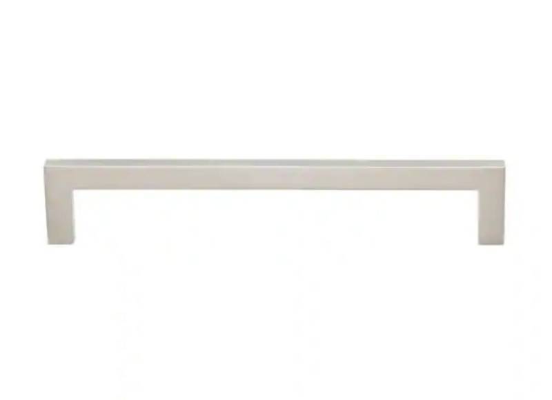 lot 5119 image: GlideRite 6-14 in. Center-to-Center Solid Square Slim Satin Nickel Cabinet Bar Pull (10-Pack)