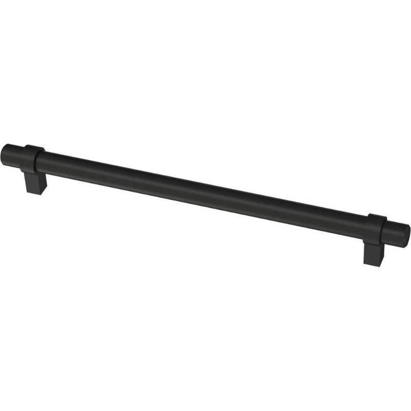 lot 5130 image: Simple Wrapped Bar 8-1316 in. (224 mm) Matte Black Cabinet Drawer Pull (10-Pack)