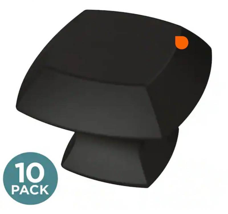 lot 5133 image: Liberty Mandara 1-14in. (32 mm) Matte Black Cabinet Knob (10-Pack)