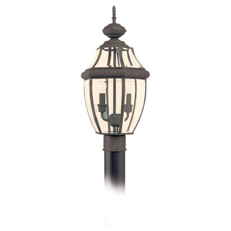 lot 5169 image: Sea Gull Lighting 8229-71 Two Light Outdoor Post Fixture Aged Oxidized Bronze&nbsp- Retail - $239.98