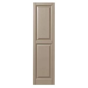 lot 5007 image: PlyGem Shutters and Accents Raised Panel Shutter (Set of 2) - Retail $84.99