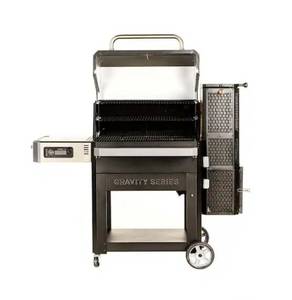 lot 5014 image: Masterbuilt Gravity Series 1050 Digital WiFi Charcoal Grill and Smoker in Black&nbsp- Retail $797.00