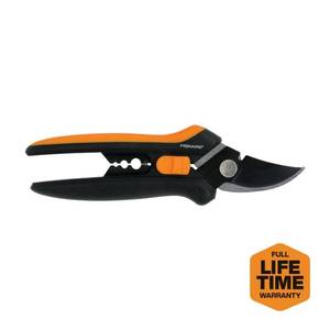 lot 5018 image: Fiskars Floral 12 Pruner With Soft Grip and Stem Stripper 399261-1001 - Retail $85.94