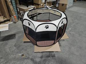 lot 5023 image: Portable Foldable Pet Tent Kennel Octagonal Fence Puppy Shelter