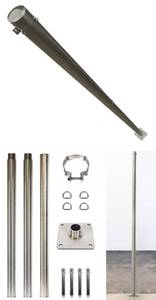 lot 5024 image: COLOURTREE 12 ft. Stainless Steel Pole and Kit for Sun Shade Sails&nbsp- Retail $409.99