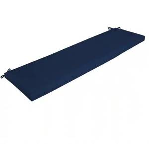 lot 5036 image: ARDEN SELECTIONS 46 in. x 17 in. Sapphire Blue Leala Rectangle Outdoor Bench Cushion & Set of Two 21 in. x 21 in. Sapphire Blue Leala Square Outdoor Seat Cushion
