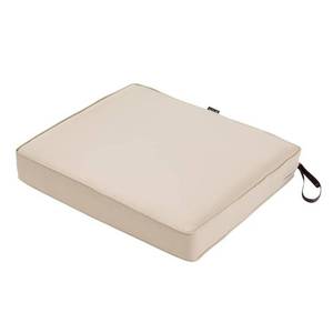 lot 5041 image: Classic Accessories Montlake FadeSafe Water-Resistant Patio Chair Seat Cushion 21 x 19 x 3 inch Antique Beige - Retail $93.32