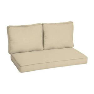 lot 5068 image: Arden Selections Outdoor 19 x 24 Seat Back Pillow (Set of 2) - Beige