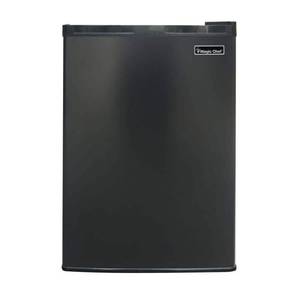 lot 5074 image: Magic Chef 17.5 in. W 2.6 cu. ft. Mini Refrigerator in Black - Retail $166.8