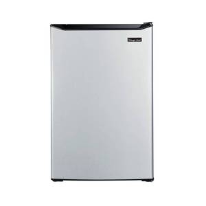 lot 5076 image: Magic Chef 4.5 cu. ft. Mini Fridge with True Freezer in Stainless Look - Retail $234.08