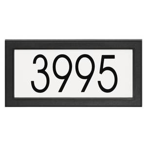 lot 5097 image: Modern Rectangular Address Plaque BlackWhite