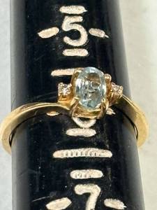 lot 26 image: 14 K gold ring, 1.7 grams, size 6