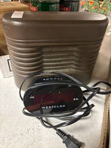 lot 98 image: Marshal blood pressure tester, westclox electric alarm clock