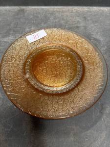 lot 115 image: 5-orange carnival glass plates