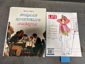 lot 120 image: Norman Rockwell America book, life coloring book