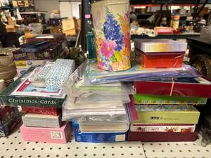 lot 134 image: Large qty of vintage and modern stationary, envelopes, cards