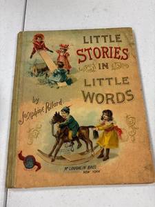 lot 148 image: 1900 Antique little stories in little words book, Fragile