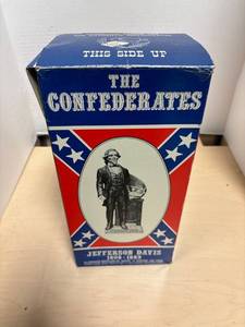 lot 154 image: vintage Jefferson Davis McCormick decanter with box