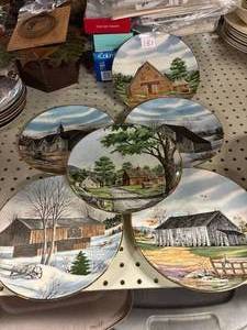 lot 181 image: 6- 1980s the vanishing American barn plates