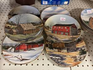 lot 182 image: 6- 1980s vanishing American barn plates