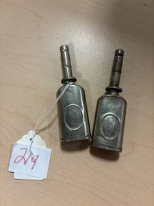 lot 219 image: 2- Mini vintage sewing machine oil cans