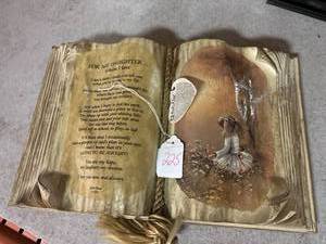 lot 225 image: 1993 Judith bond poem, glazed book decor