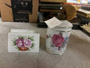 lot 227 image: Japan floral perfume bottle, with toothpaste Squeezesaver