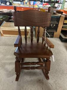 lot 230 image: 1979 signed miniature rocking chair