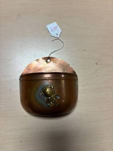 lot 259 image: Vintage copper wall pocketvase