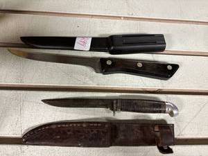 lot 299 image: Vintage Western Boulder Colorado Fixed Blade Hunting knife W Sheath 8, vintage miracle maid fillet knife 11.25 inch long
