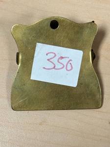 lot 350 image: Vintage brass paper clip, Elliot fisher, standard writing adding machine advertisement