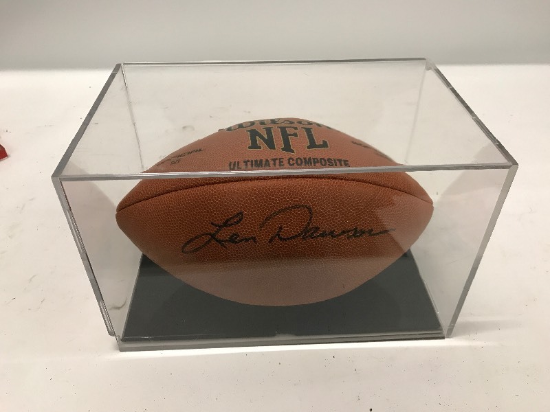 lot 75 image: LEN DAWSON AUTOGRAPHED WILSON NFL FOOTBALL