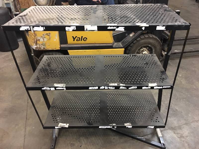 lot 63 image: Folding Metal shelf