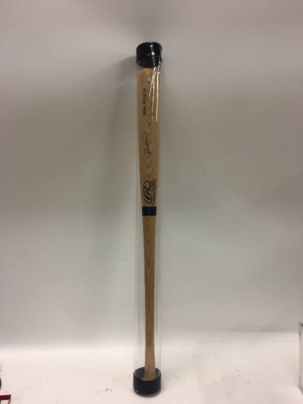 lot 77 image: KC ROYALS  ROOKIE RAUL MONDESI AUTOGRAPHED BAT HAS CERTIFICATE OF AUTHENTICITY