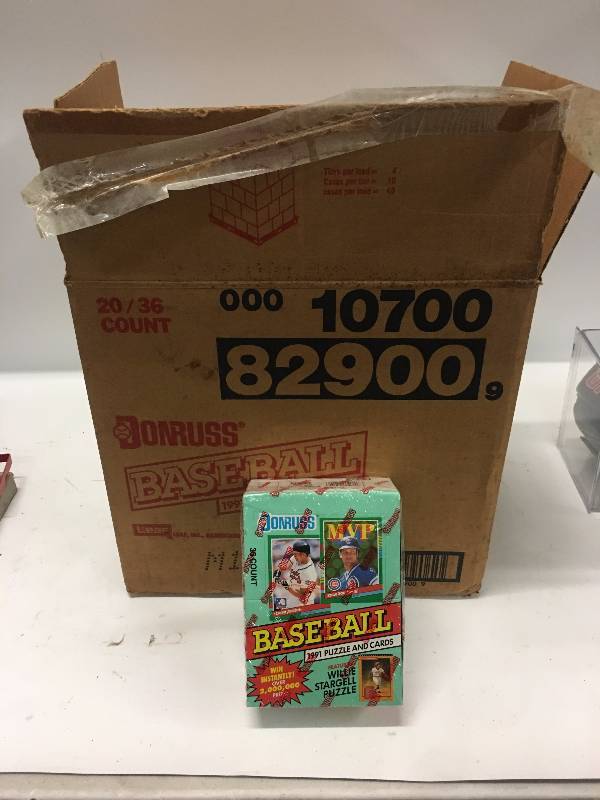 lot 76 image: CASE OF 22 QUANTITY 1991 SEALED DONRUSS BASEBALL CARDS