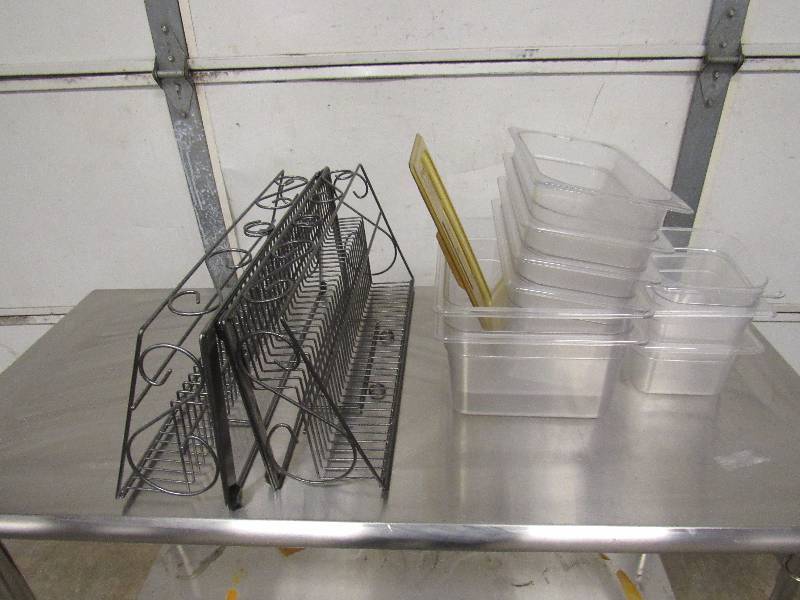 lot 5946 image: Lot Of Plastic Inserts And Condiment Stands