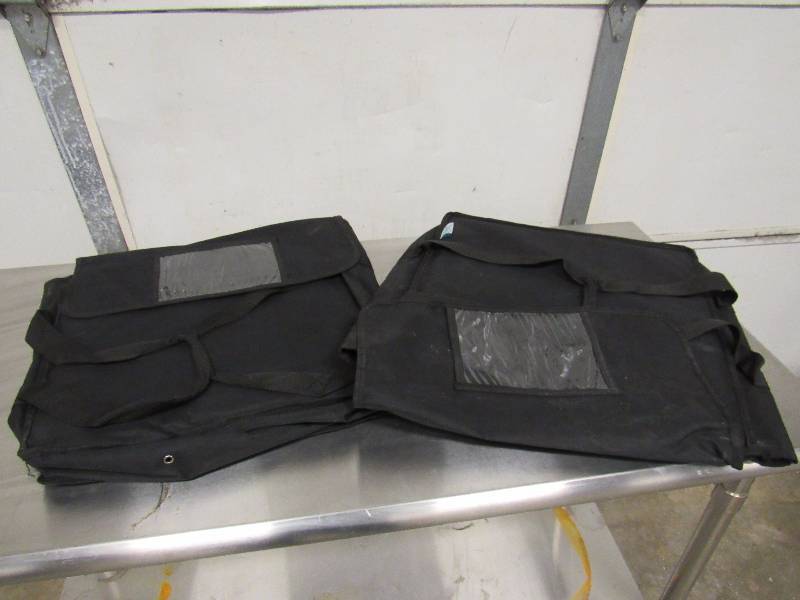 lot 5954 image: Pair Of 17 Insulated Canvas Pizza Delivery Bags