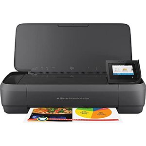 lot 61461 image: HP OfficeJet 250 All-in-One Portable Printer with Wireless & Mobile Printing, Works with Alexa (CZ992A) Black