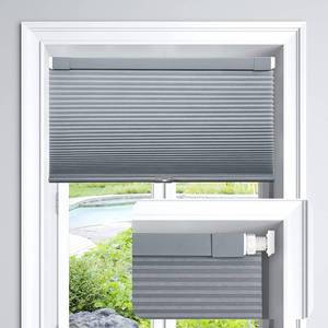 lot 61473 image: LazBlinds Cordless Cellular Shades No Tools No Drill Light Filtering Cellular Blinds for Window Size 33 W x 64 Inch H, Dark Grey
