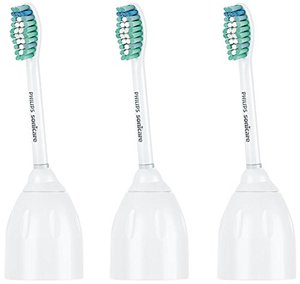 lot 61477 image: Philips Sonicare Genuine E-Series Replacement Toothbrush Heads, 3 Brush Heads, White, HX702330