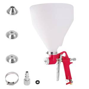 lot 61478 image: Drywall Wall Painting Sprayer,1.5 Gallon Paint Texture Tool Air Hopper Spray Gun with 3 Nozzle(4.0mm6.0mm8.0mm) for Stucco Mud or Popcorn on Walls and Ceiling (Red)